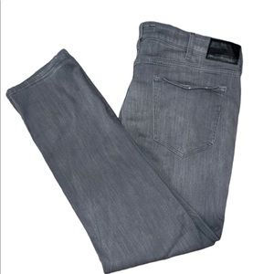 Express Men's 38x32 Straight Stretch Fit Jeans - Gray